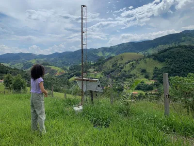 An antenna from the Portal Sem Porteiras community network in Brazil. Photo: Débora Prado image linking to Meaningful connectivity: What creates a successful community network? 
