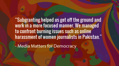  image linking to Semer le changement : Media Matters for Democracy lutte contre le harcèlement envers les femmes journalistes et pour une industrie médiatique inclusive au Pakistan 