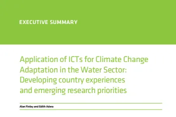  image linking to L'application des TIC pour l'adaptation au changement climatique dans le secteur de l'eau: expériences des pays en développement et nouvelles priorités de recherche 